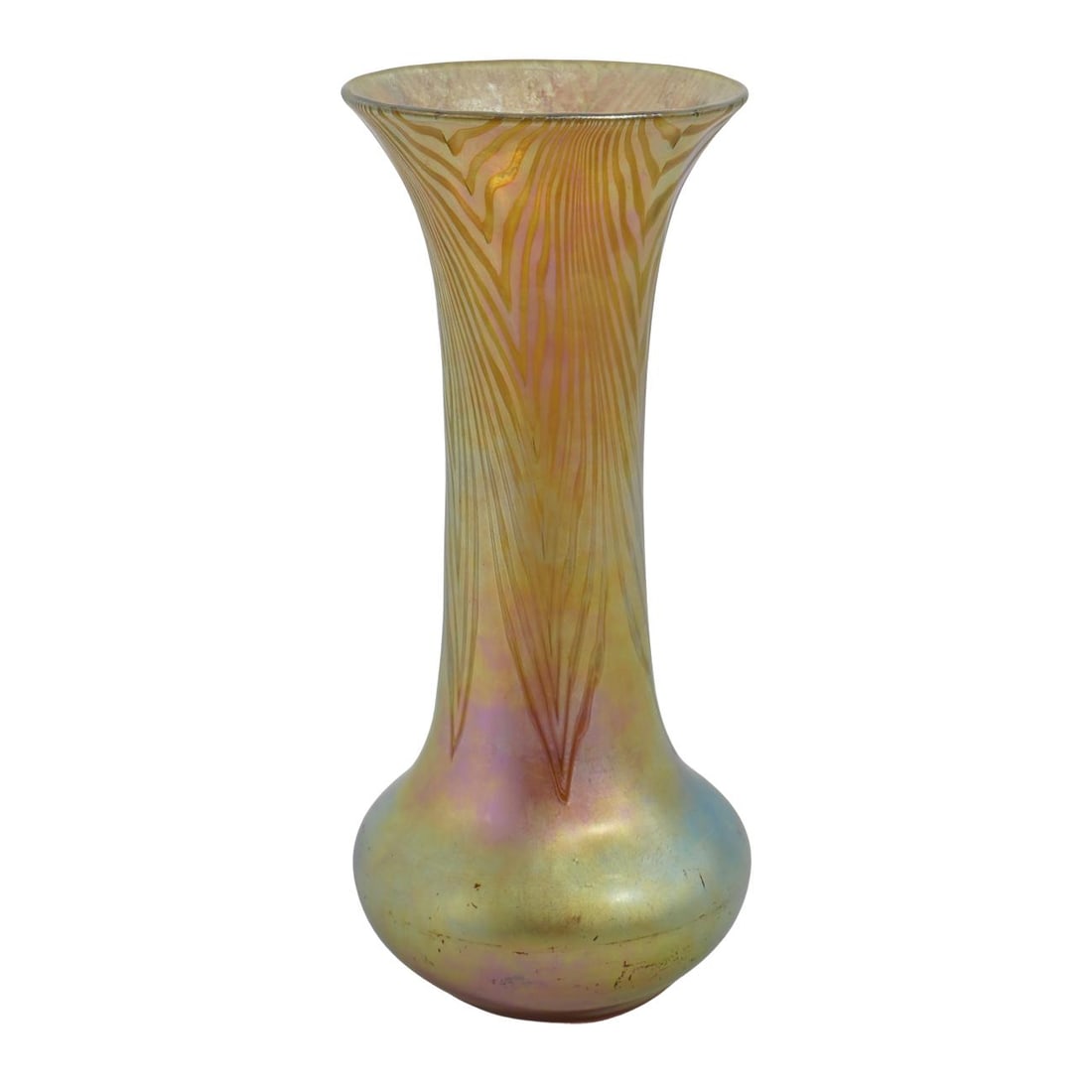 Steuben Glass Gold "Aurene" Iridescent Vase (1 of 4)