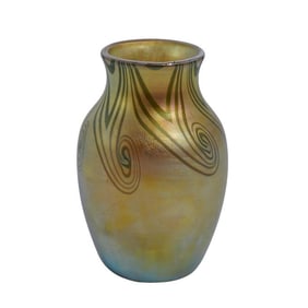 Steuben Glass Gold "Aurene" Iridescent Vase