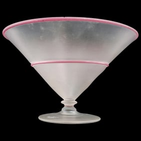 Steuben Verre de Soie and Coral Glass Finger Bowl