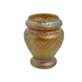 Steuben Glass Gold "Aurene" Iridescent Vase