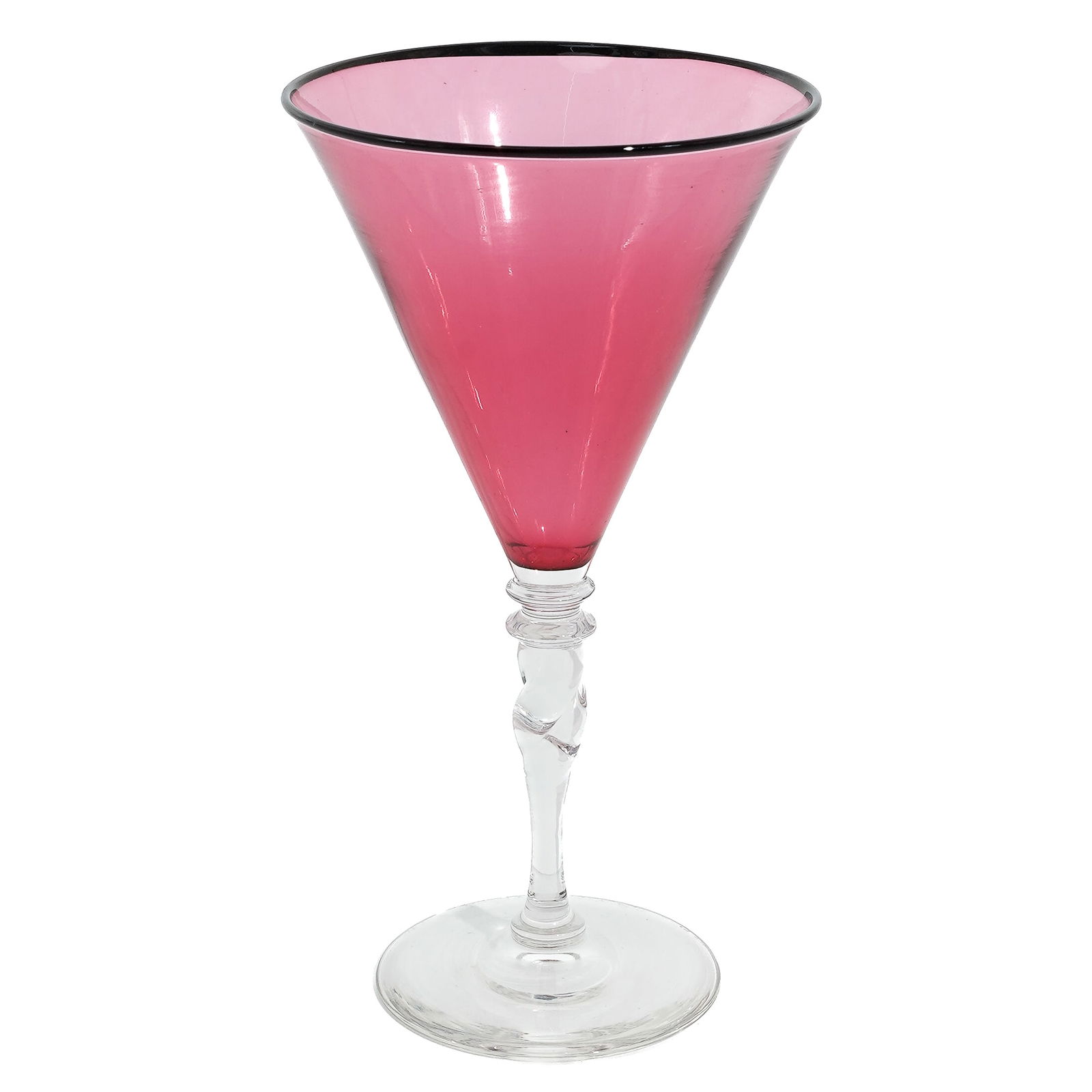Steuben Glass Grenadine Twist Stem Goblet (1 of 6)