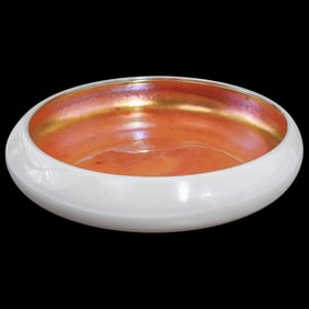 Steuben Gold Calcite Iridescent Bowl