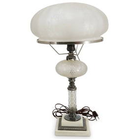 Steuben Verre de Soie & Pairpoint Glass Lamp