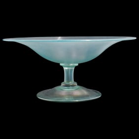 Steuben Glass "Cyprian" Iridescent Compote