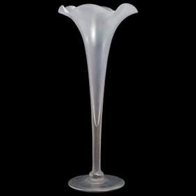 Steuben Iridescent Verre de Soie Trumpet Vase