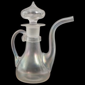 Steuben Iridescent Verre De Soie Cruet