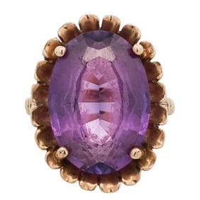 Vintage 14K Gold and Amethyst Ring