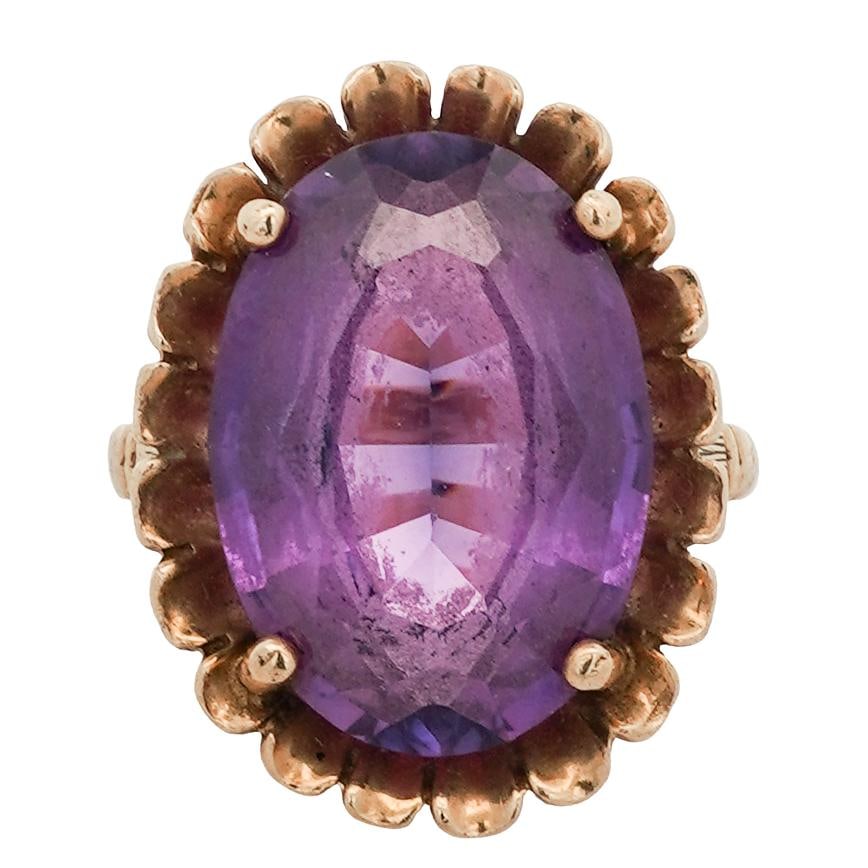 Vintage 14K Gold and Amethyst Ring (1 of 6)