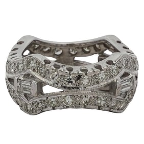 Retro 14k gold and 1.5ct diamond ring