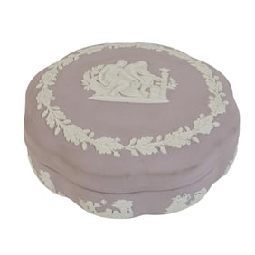 Wedgwood Jasperware Porcelain Lilac Trinket Box