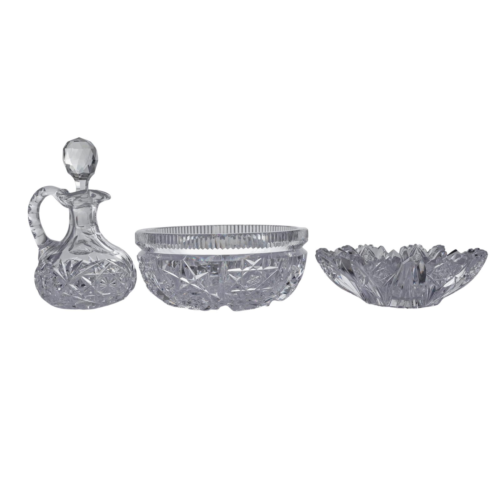 (3 Pc) American Brilliant Cut Crystal Tableware Grouping (1 of 12)