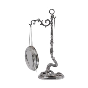 Chinese Snake Silver Plated Gong