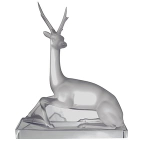 Lalique Crystal "Cerf" Deer Figurine