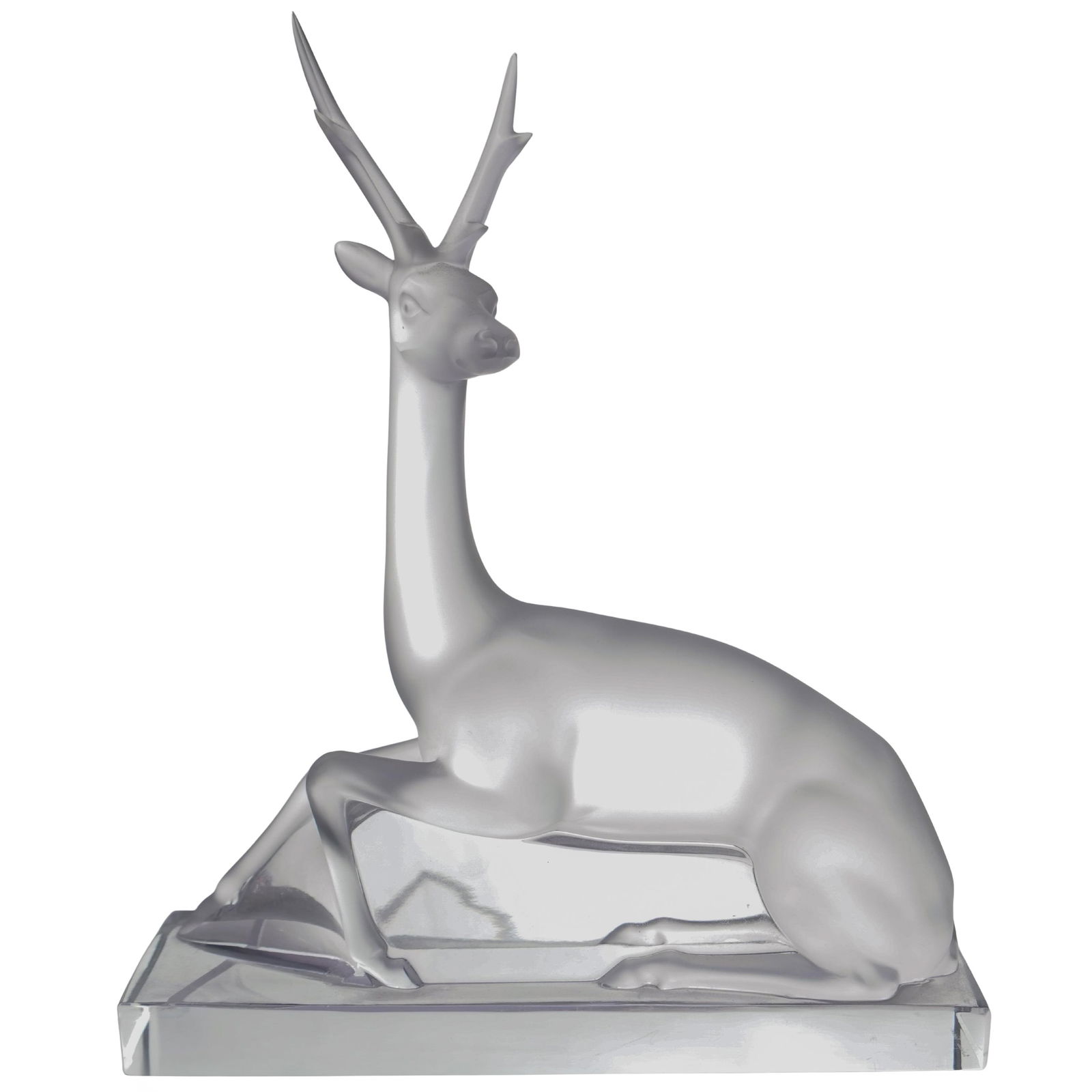 Lalique Crystal "Cerf" Deer Figurine (1 of 6)