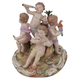 Antique Meissen Allegorical Porcelain Group
