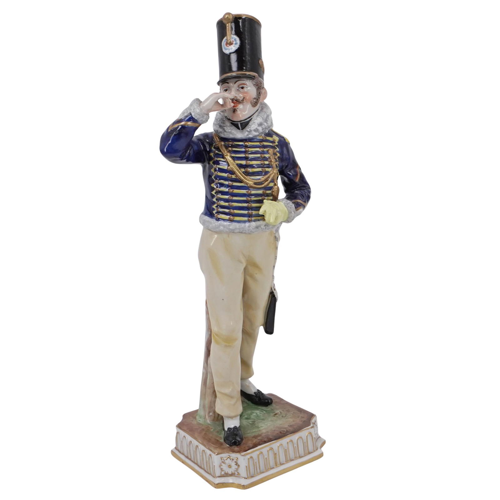 German Porcelain Figurine of Hussar soldier from Napoleonic Wars era (1 of 6)