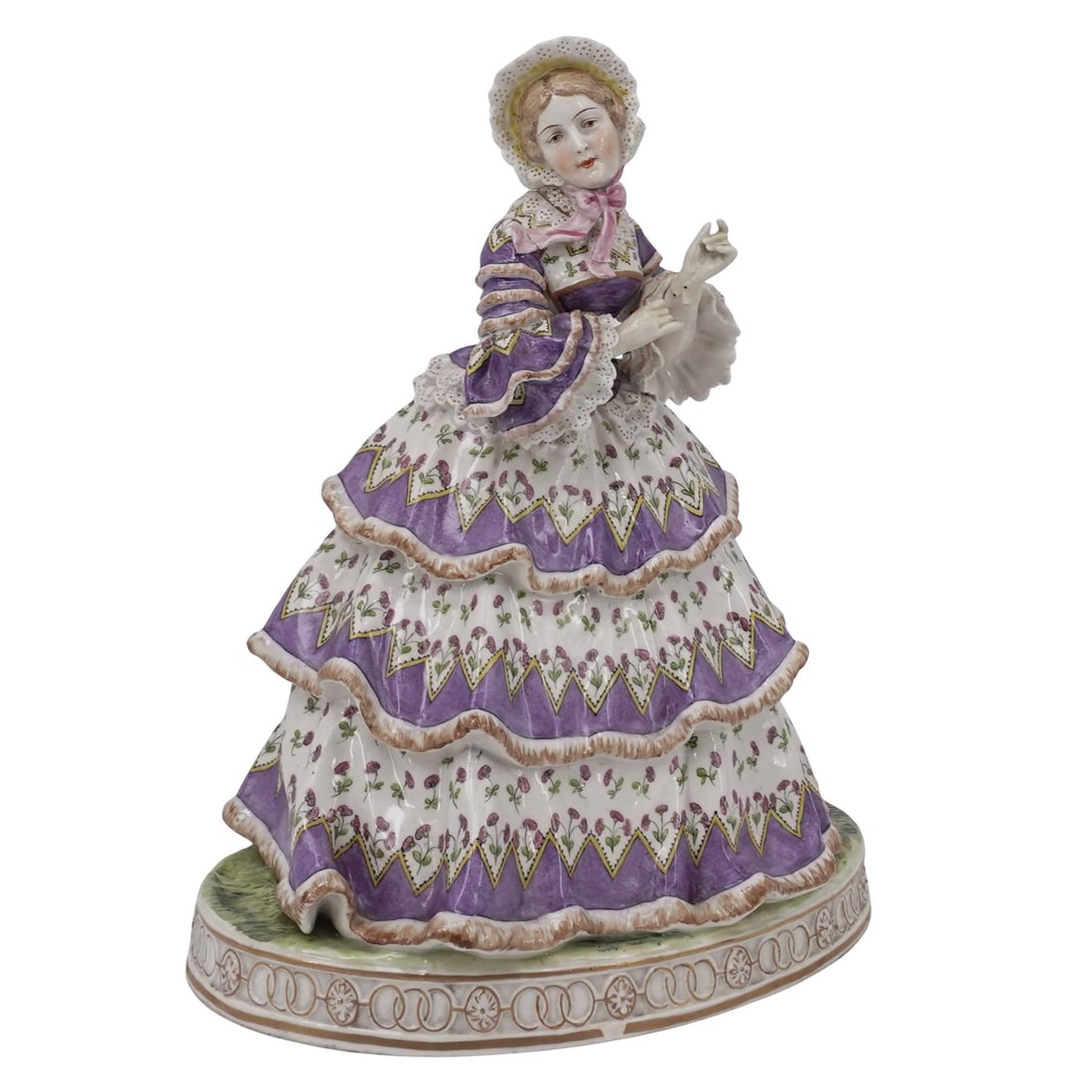 Dresden German Porcelain Large Female Victorian woman. (1 of 7)
