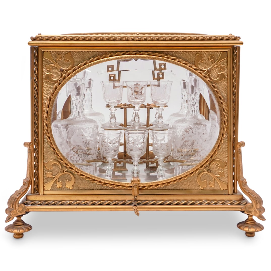 Antique Baccarat Crystal and Gilt Bronze Tantalus Set (1 of 11)