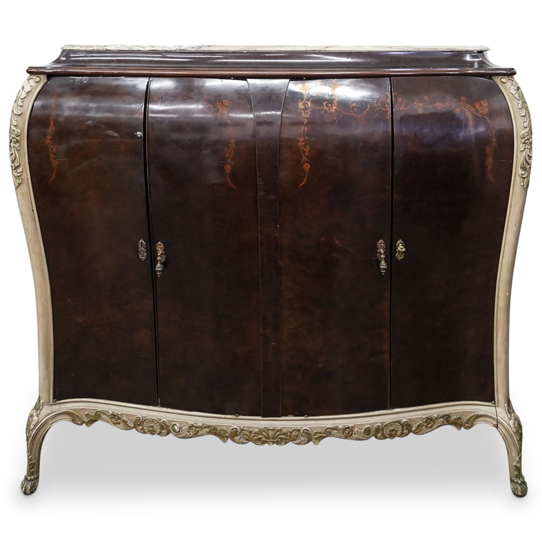 Large Antique French Inlaid Bar Cabinet (1 of 15)