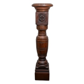 Black Forest Carved Wood Column