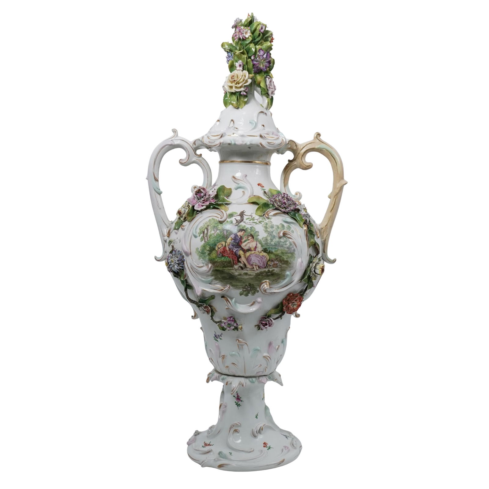 Volkstedt German Porcelain Floral Presentation Vase (1 of 13)