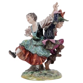 Capodimonte Porcelain Dancing Couple