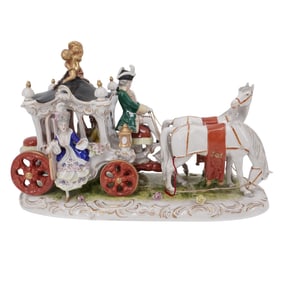 Scheibe-Alsbach Porcelain Carriage Sculpture