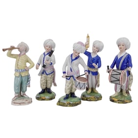 (5pc) Hochst Porcelain Turkish Musician Figurines