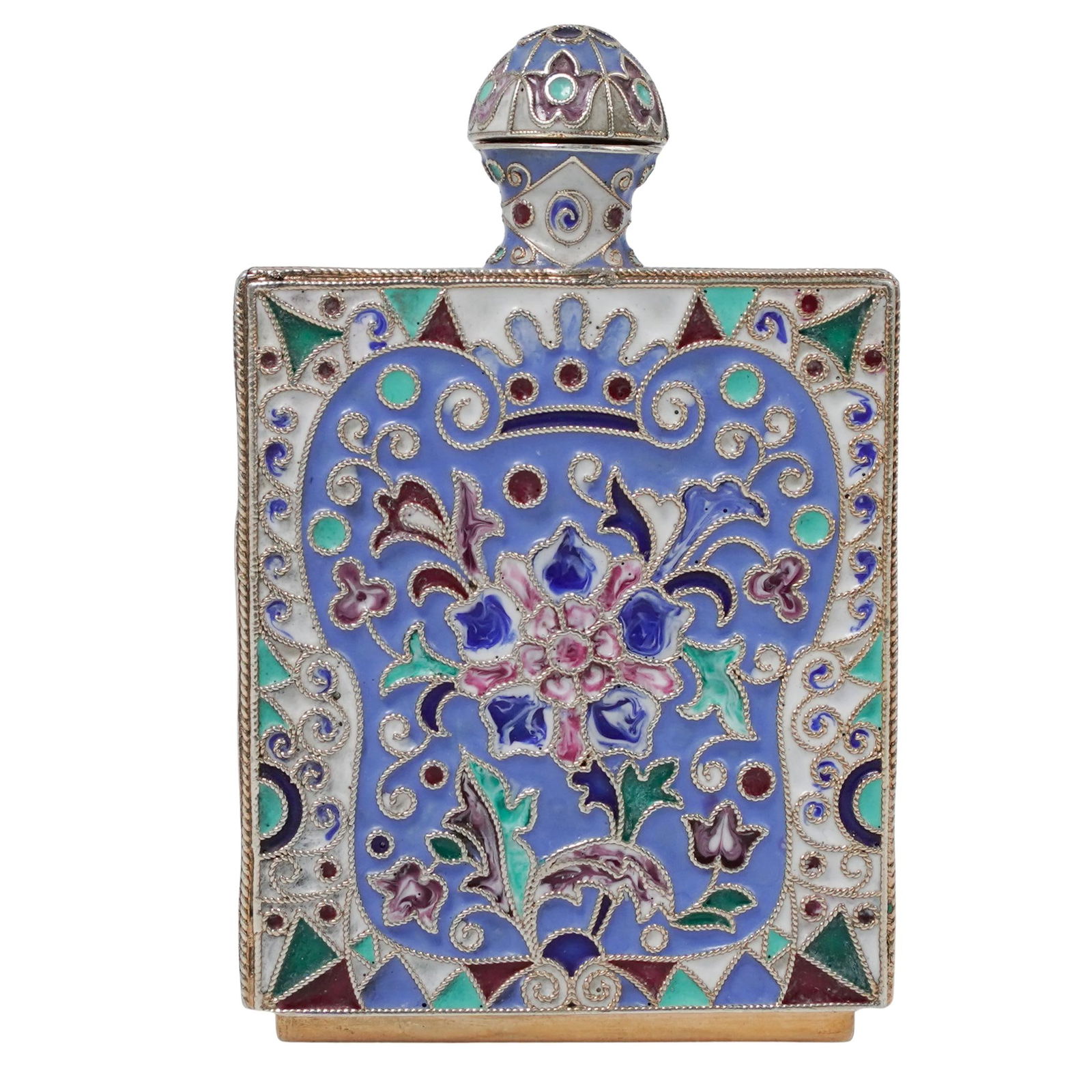 Imperial Russian Silver and Enamel Perfume Bottle (1 of 8)