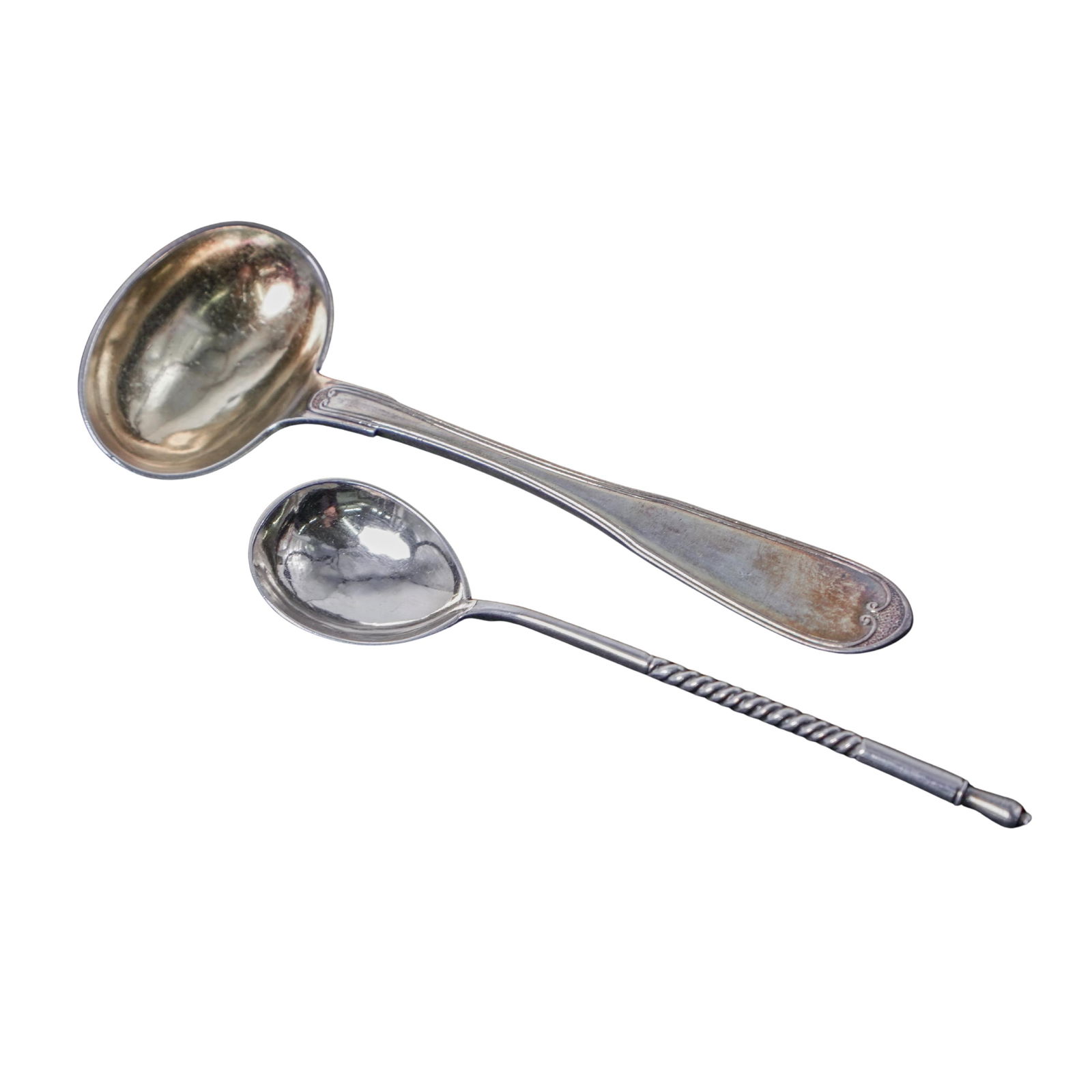 (2 pcs) Antique Russian Silver Spoons (1 of 7)