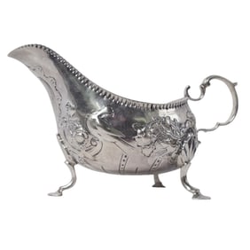 Antique Matthew West Irish Sterling Gravy Boat