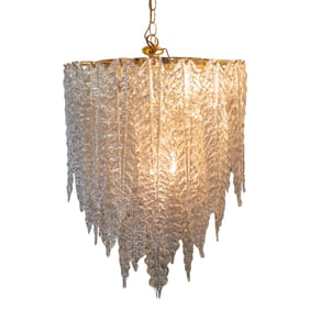 Venini Glass Mid-Century Chandelier Alga Series