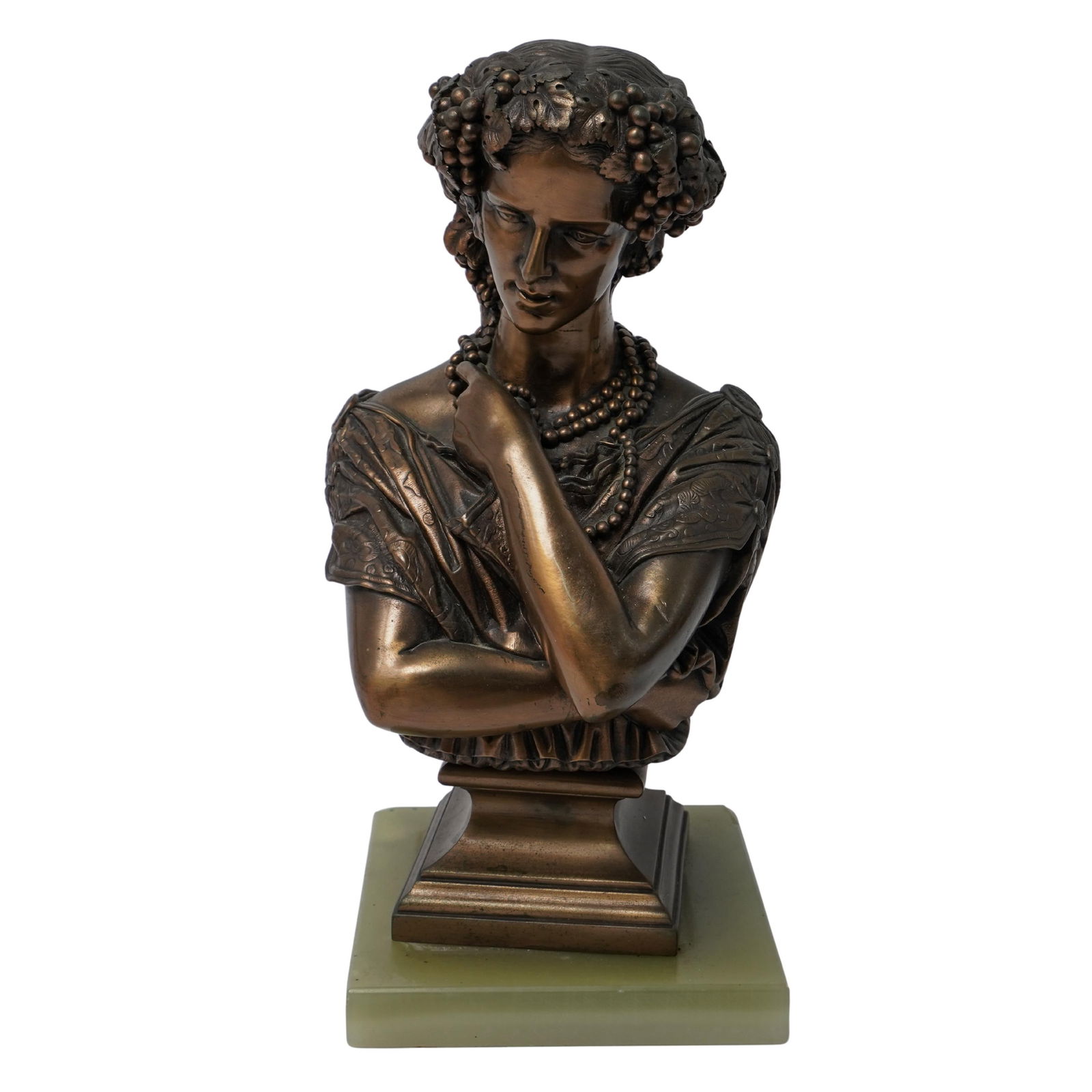 After Ferdinand Barbedienne Fondeur Large Bronze Bust: After Ferdinand Barbedienne Fondeur Large Bronze Bust19th century , FranceAfter Ferdinand Barbedienne French (1810-1892) Bronze Bust. The production of Ferdinand Barbedienne's sculptures was recognize
