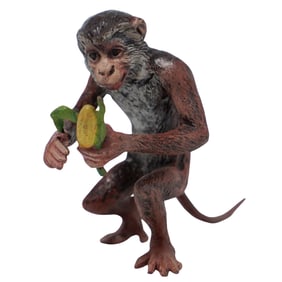 Antique Austrian Cold Painted Bronze Monkey Figurine
