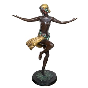 Large Art Deco Style Dancer in the Manner of Auguste Moreau