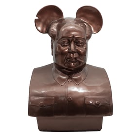 Frank Kozik (Spanish/American, 1962-2023) "Mickey Mao" Cast Fiberglass Sculpture