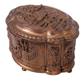 Antique French Gilt Bronze Dresser Box