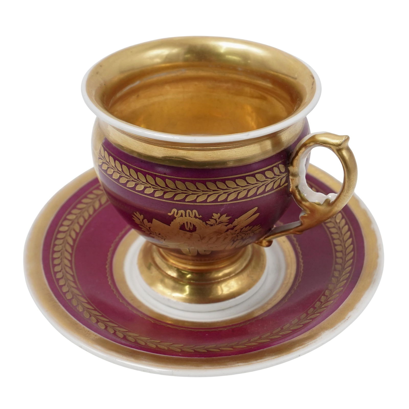 Antique Porcelain German Cup and Saucer (1 of 5)