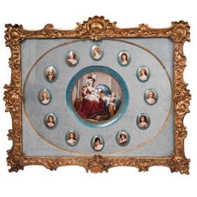Royal Vienna Hand-Painted Porcelain Cameo Arrangement