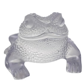 Lalique Crystal Gregoire Toad Figurine
