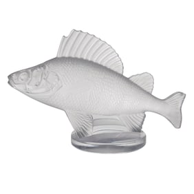Lalique Crystal Perch Fish Car Mascot