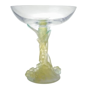 Daum Crystal Pate De Verre Compote
