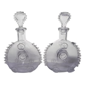 (2 Pc) Baccarat Remy Martin Crystal Decanter Bottles