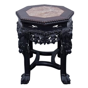 Chinese Carved Pedestal Stand