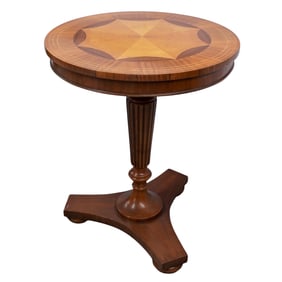 Decorative Crafts Inc. Handcrafted Wooden Inlay Lamp Table