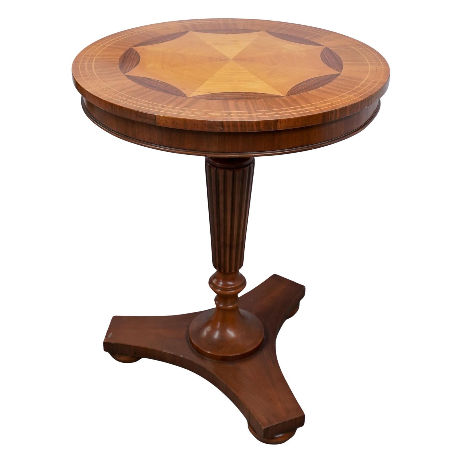 Decorative Crafts Inc. Handcrafted Wooden Inlay Lamp Table (1 of 5)