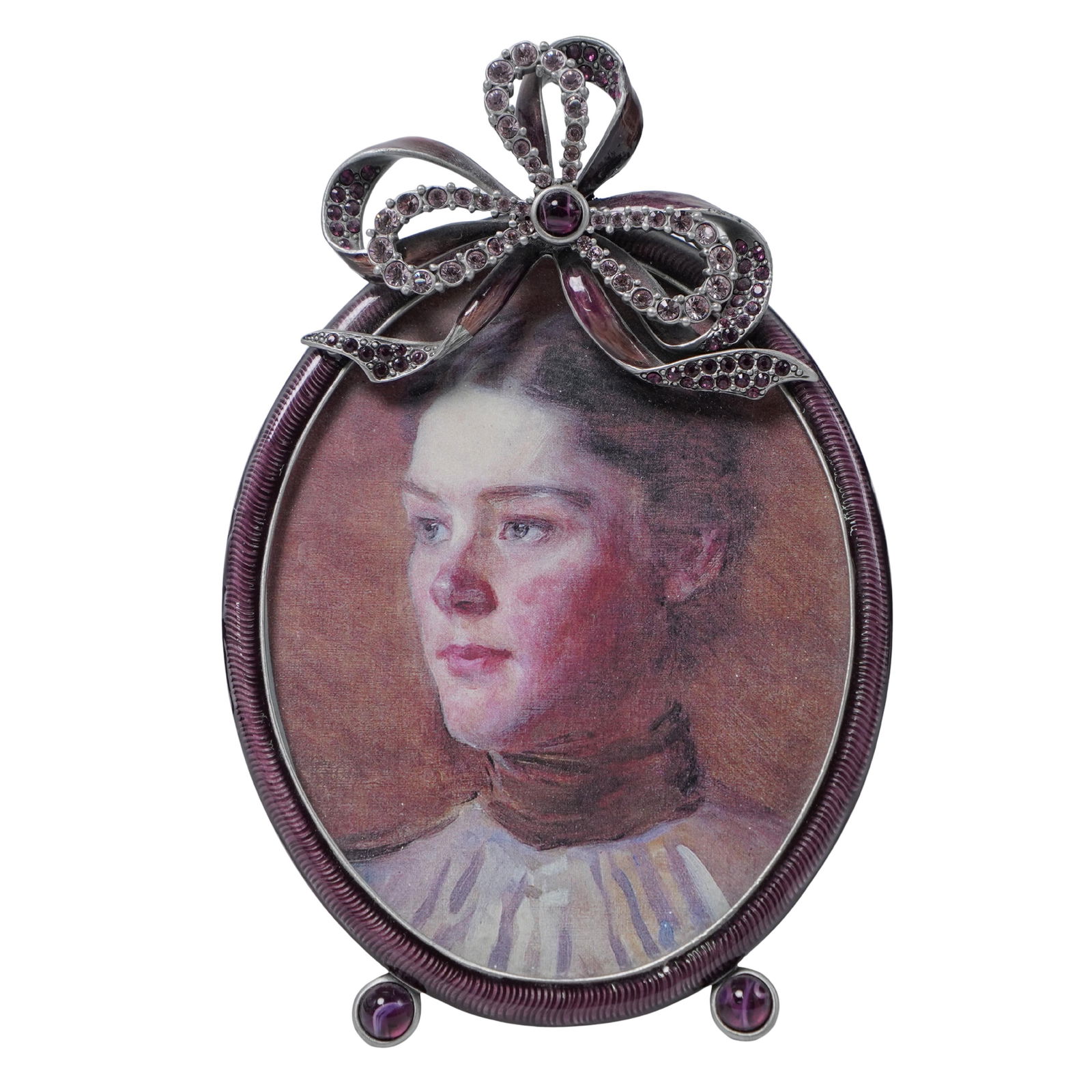 Jay Strongwater Enameled Jeweled Oval Frame (1 of 5)