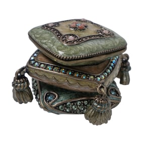 Jay Strongwater Enamel Ottoman Trinket Box