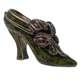 Jay Strongwater Enamel High Heel Trinket Box