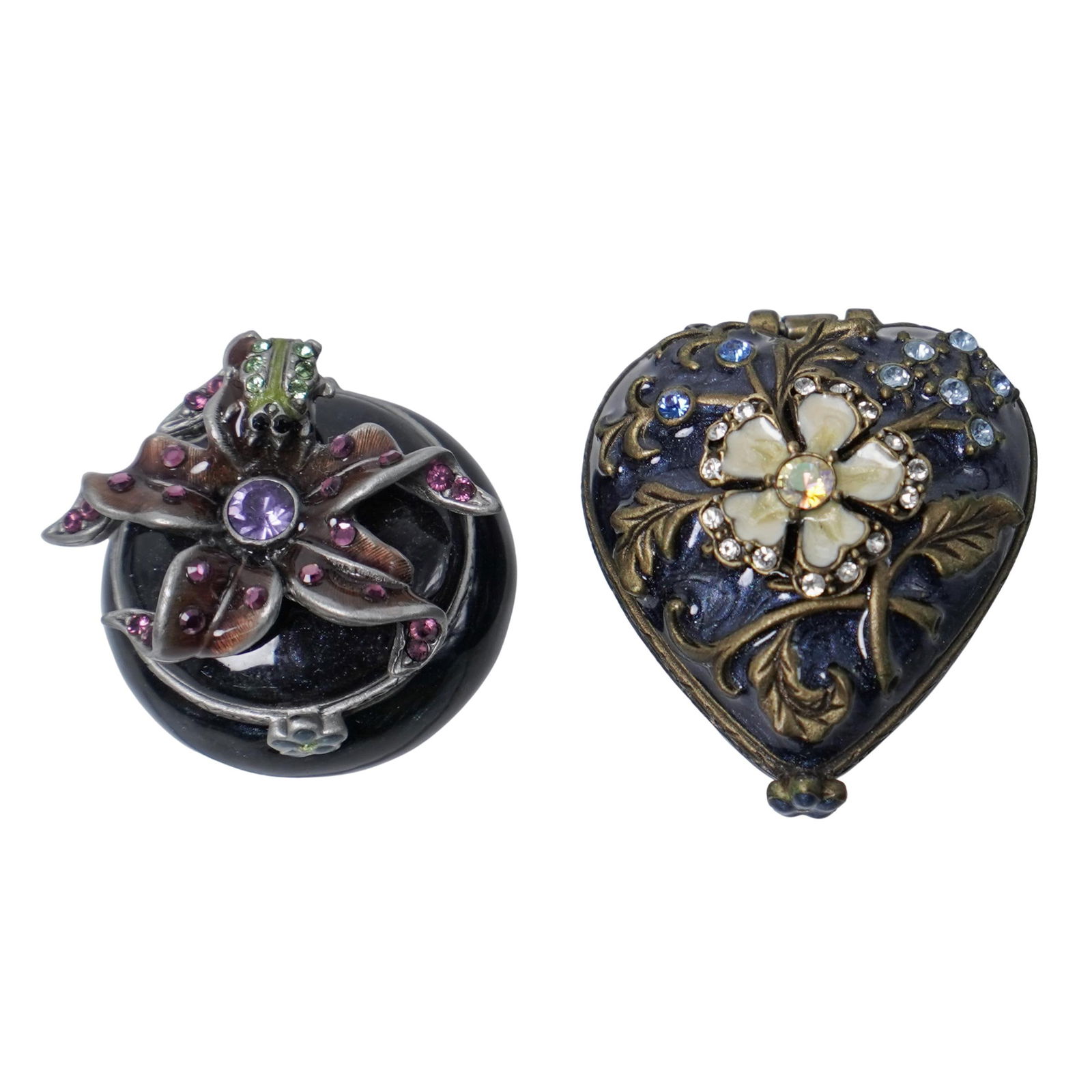 (2 Pc) Jay Strongwater Enamel Trinket Boxes (1 of 10)